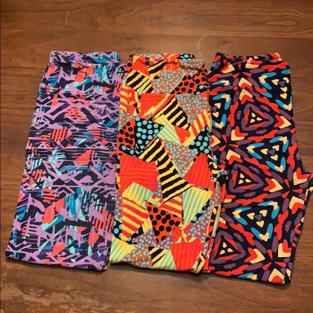 LuLaRoe OS Geometric Leggings Bundle